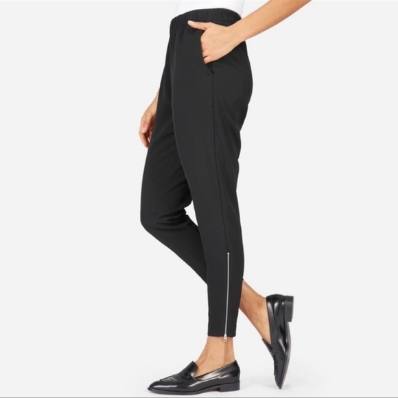 Everlane Japanese GoWeave Ankle Zipper Blue Track Pants size 4